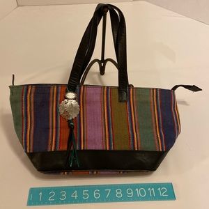 BOOT RUGS MultiColor Fabric & Leather Shoulder Bag